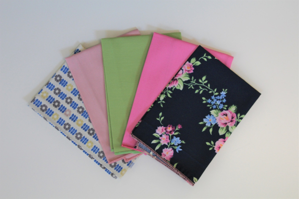 Stofftaschentücher von Beanic (CH), 5er-Set, 25x25 cm, "Blumen"